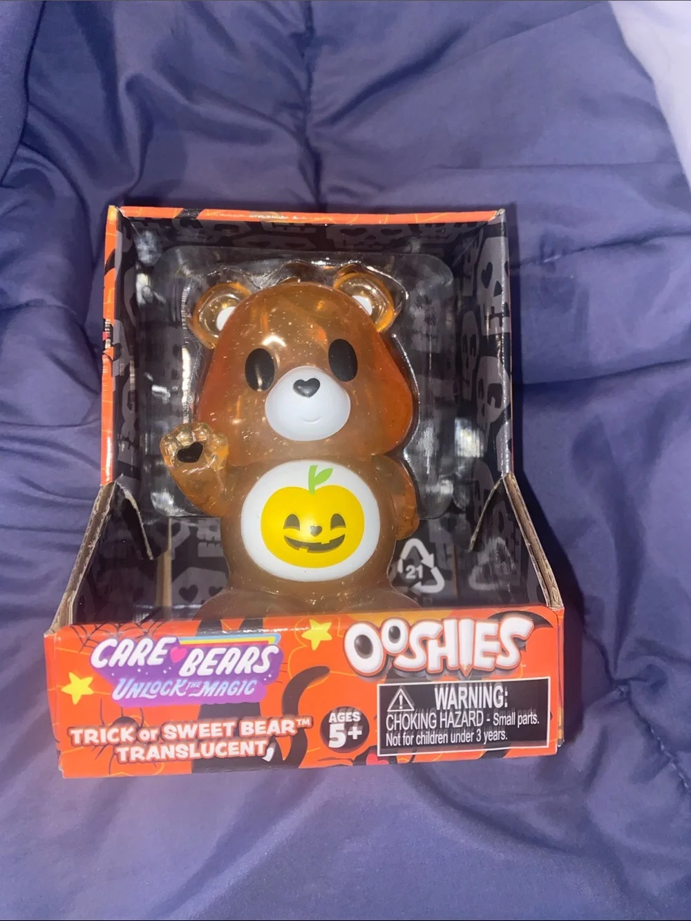 Care Bears Ooshies Translucent Orange Trick or Sweet Bear